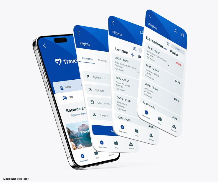 PSD mobile app screen mockup