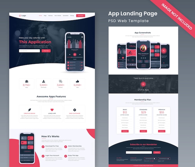 Mobile App Website Template