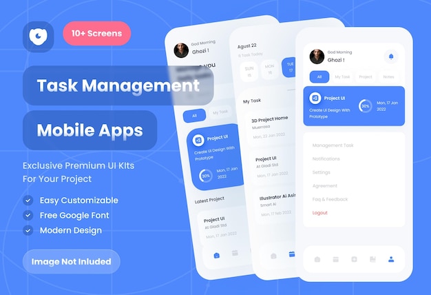 PSD Шаблон мобильных приложений ui kit