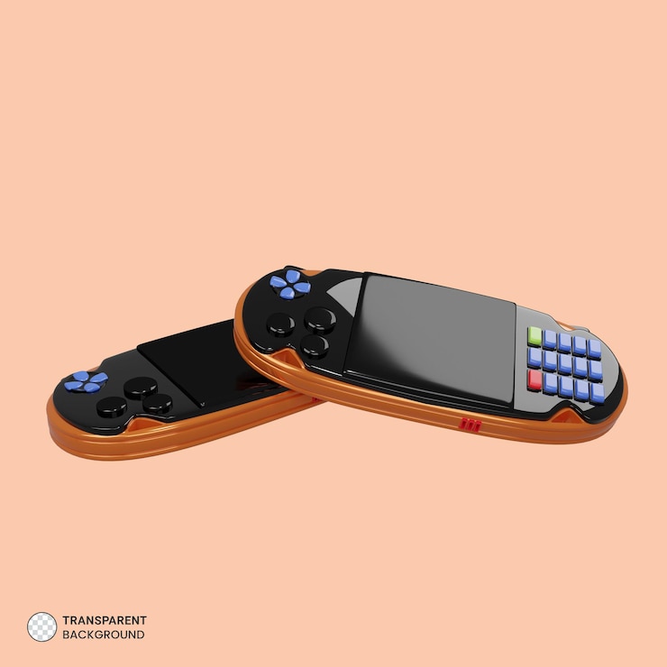 PSD mobile gaming console icon isolated 3d render illustration