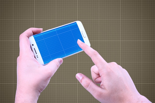 PSD mockup mobile in mano