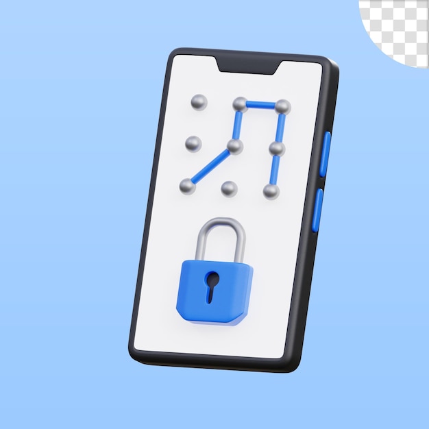 Mobile key 3d icon