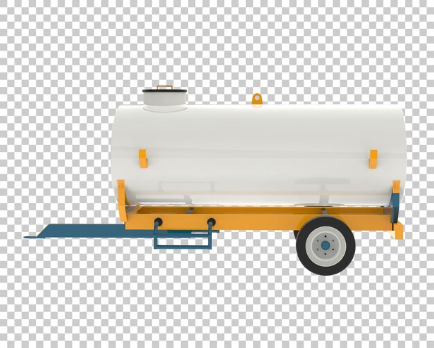 Mobile oil tank on transparent background 3d rendering illustration