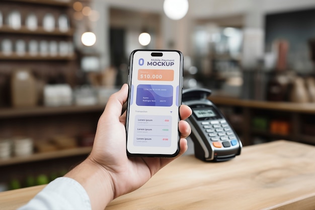 Mobile payment mockup design