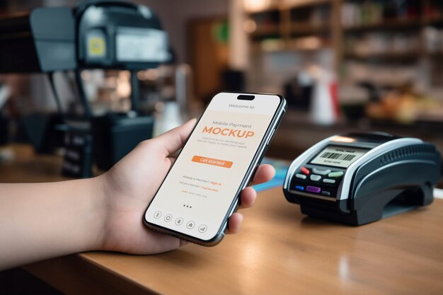 モバイルペイメントモックアップデザイン