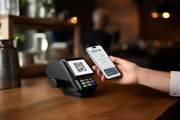 PSD mobile payment mockup design