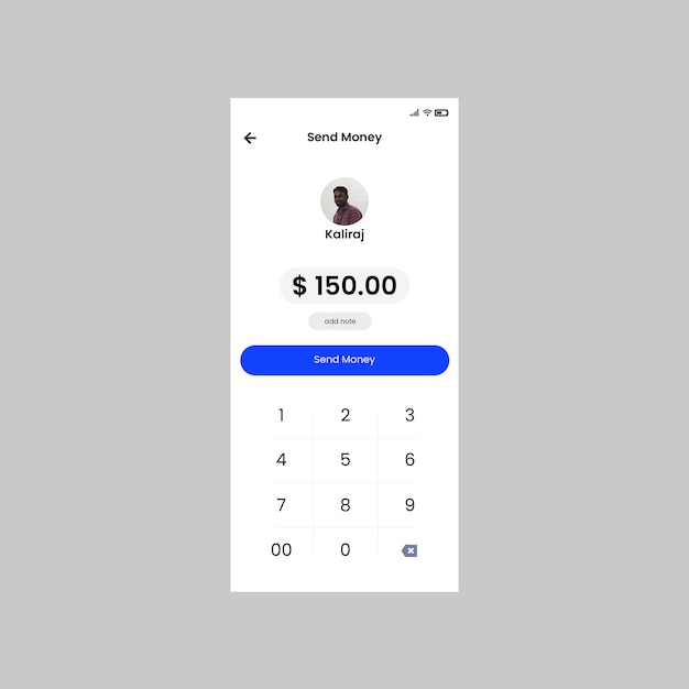 PSD mobile payment send design