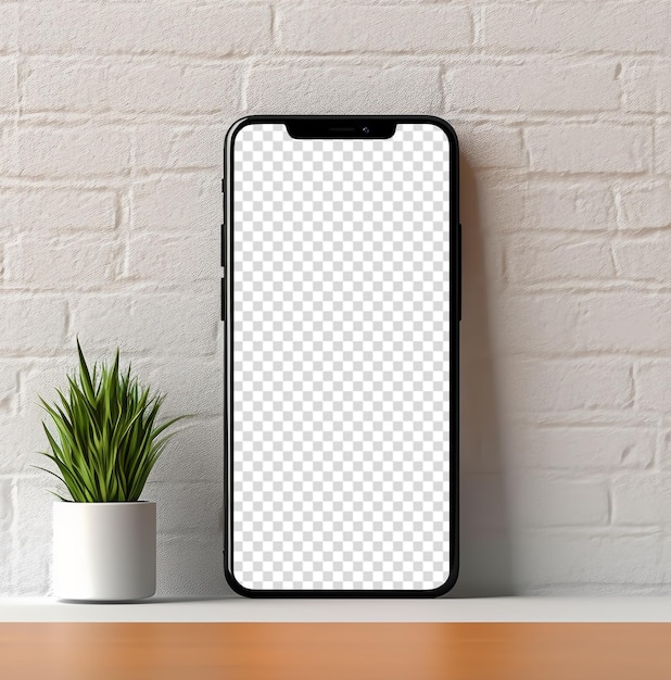 Mobile phone design template with blank view