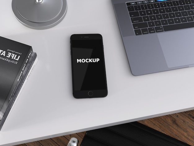 携帯電話のモックアップデザイン