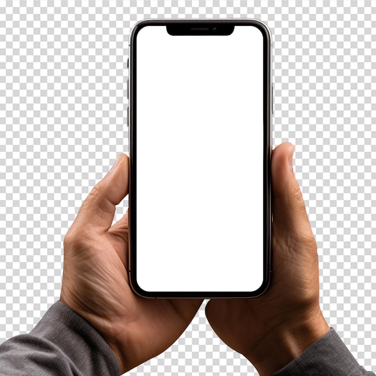 Mobile phone mockup image png