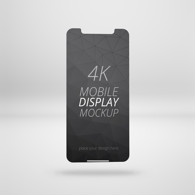 Mockup di visualizzazione dello schermo del telefono cellulare