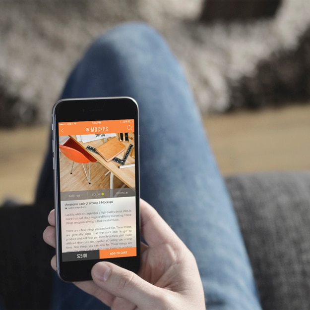 mobile phone screen mock up design
