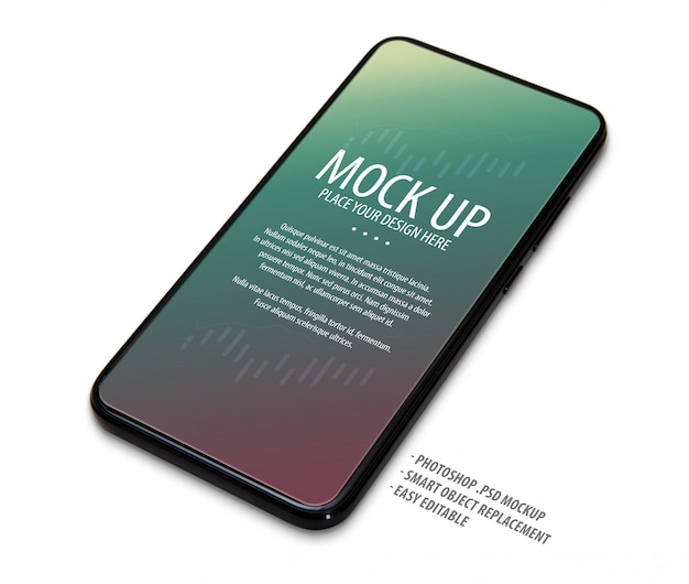 Modello di mockup dello schermo del telefono cellulare