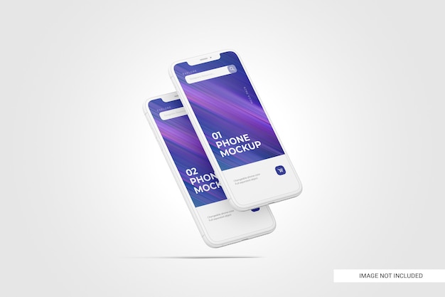 Mobile phone screen mockup