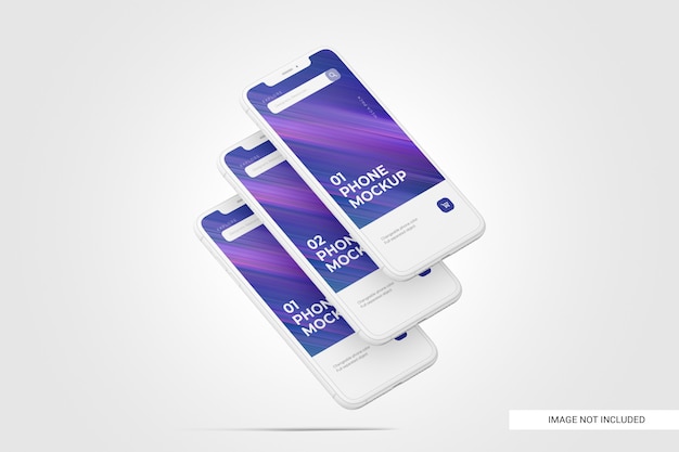 Mockup di schermo del telefono cellulare