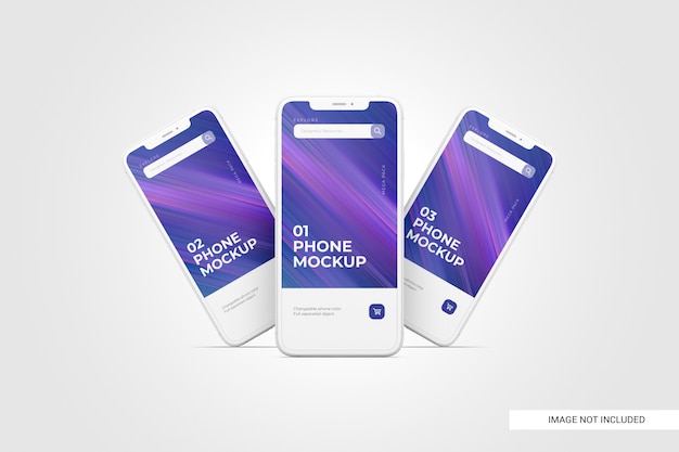 Mockup di schermo del telefono cellulare