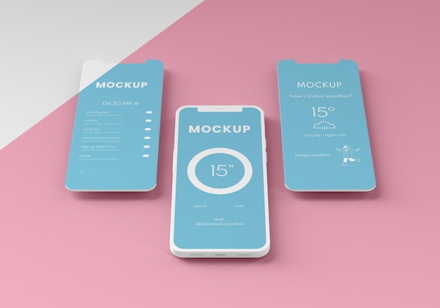 Mobile phone user interface mock-up