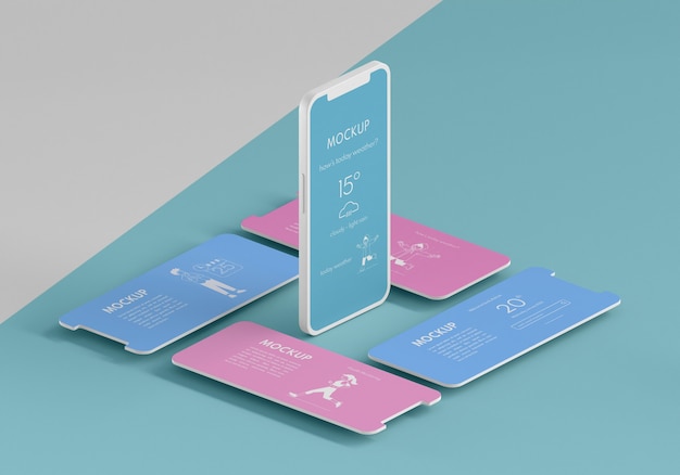 PSD mobile phone user interface mock-up