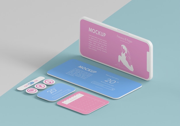 PSD mobile phone user interface mock-up