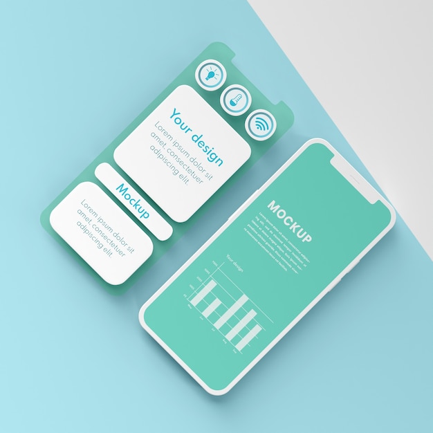 PSD mobile phone user interface mock-up