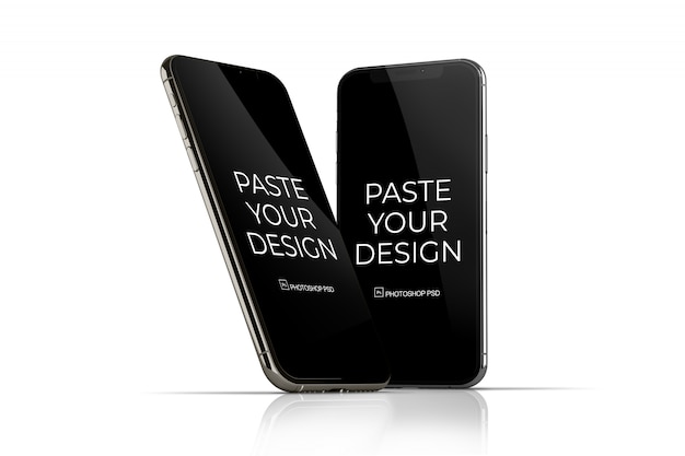 Mobile phone with touch screen mockup