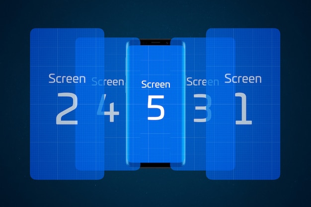 Mobile screens mockup