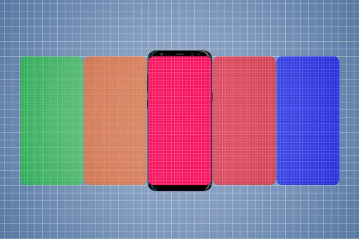 PSD mobile screens mockup