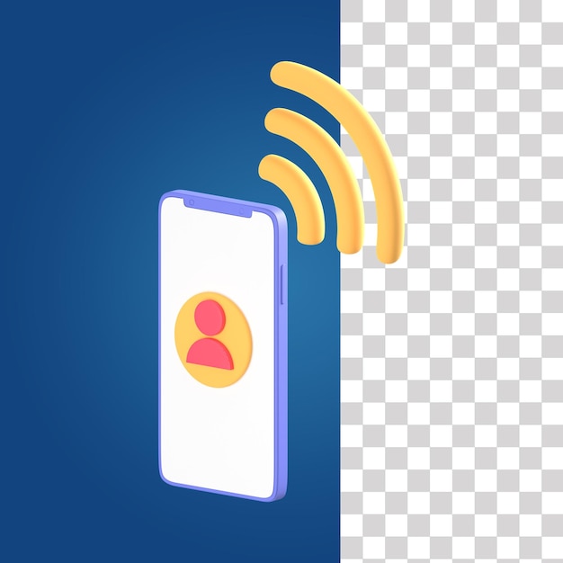 PSD mobile signal 3d icon