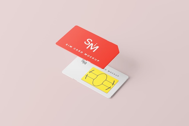 PSD mobile sim card mockups