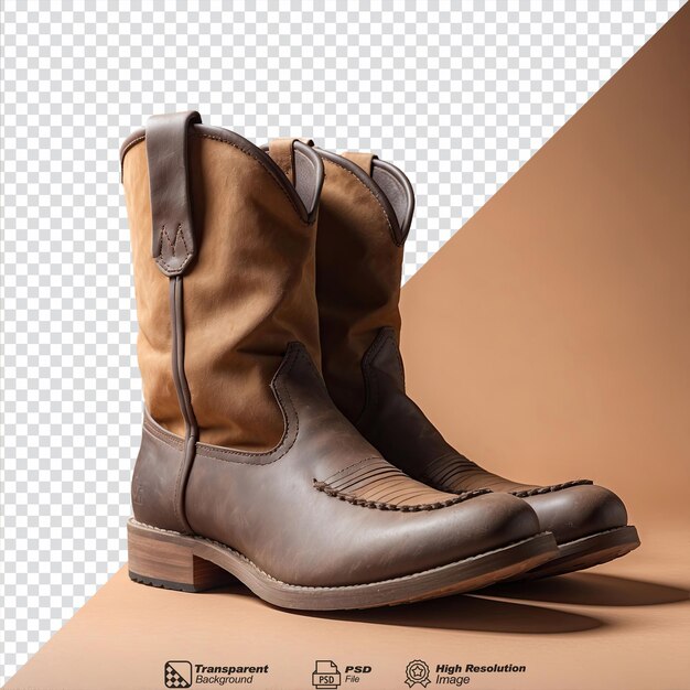 PSD mocassin boot isolated on transparent background