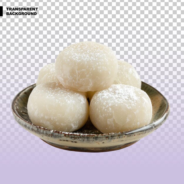 PSD mochi dessert isolated on transparent background