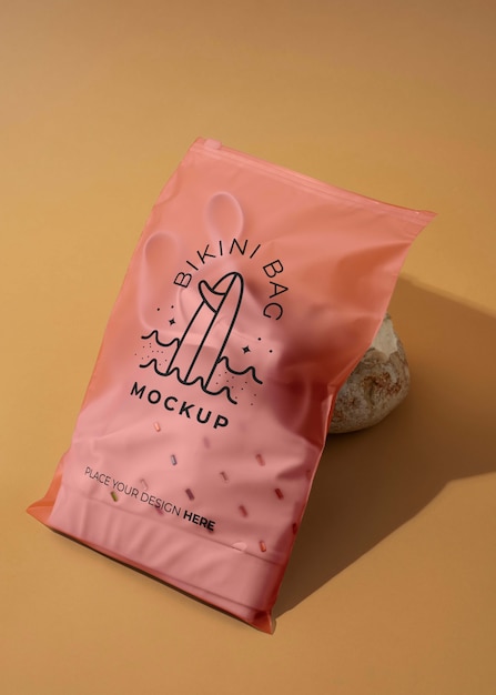 PSD mock-up of bag for women's bikini