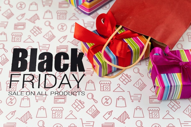 Mock-up black friday shopping day