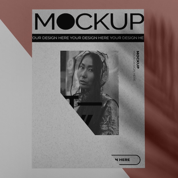 PSD mock up brochure shadow overlay concept