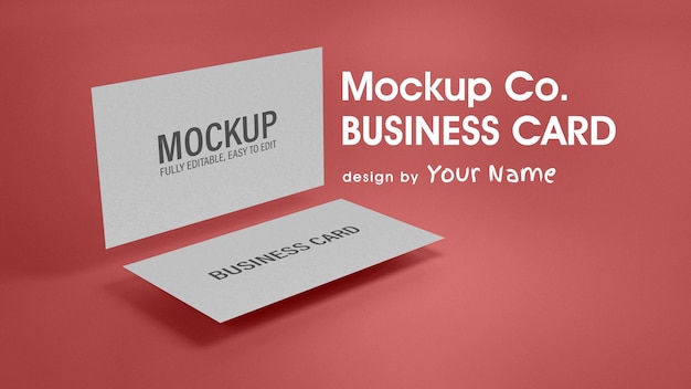 PSD mock up of a business card