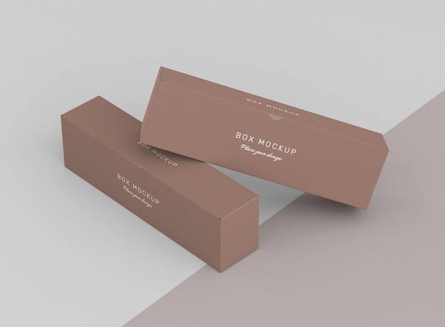 PSD mock-up for cardboard box storage