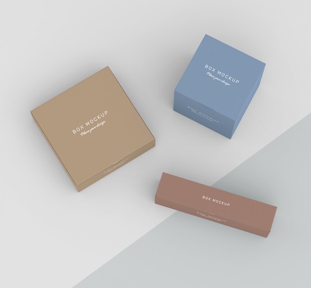 mock-up for cardboard box storage