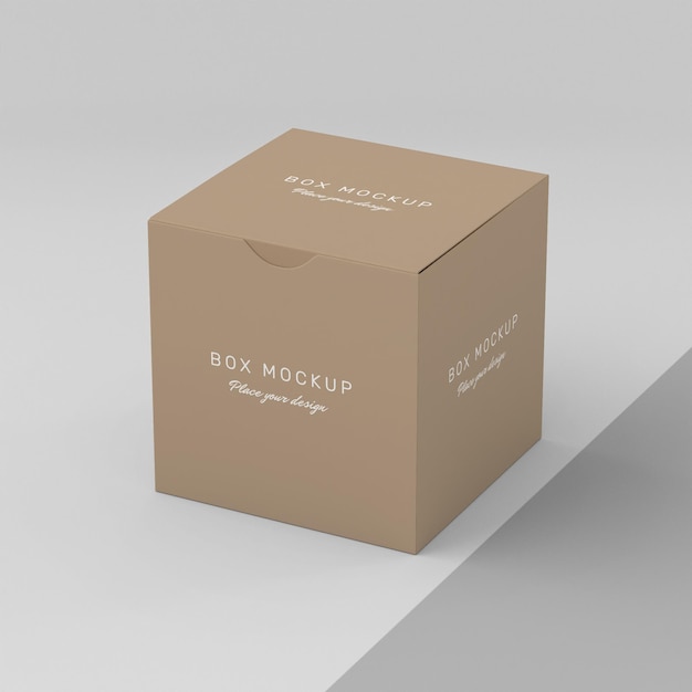 PSD mock-up for cardboard box storage