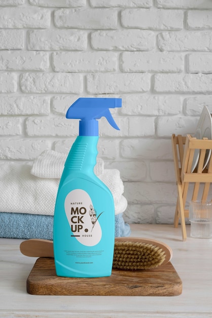 Mock-up of cosmetic spray bottle