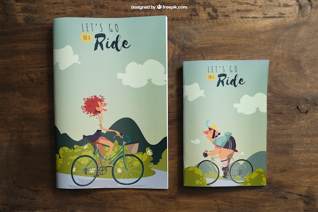 Mock up of creative brochures