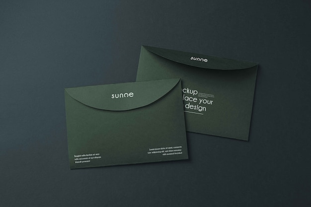 mock-up for dark paper envelope