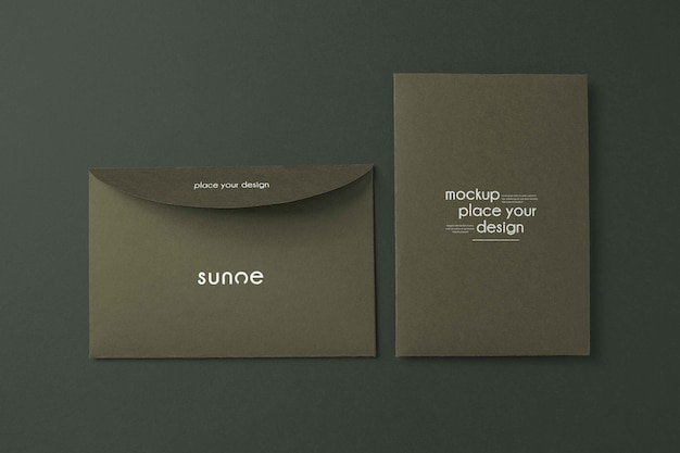 PSD mock-up for dark paper envelope