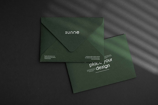 PSD mock-up for dark paper envelope