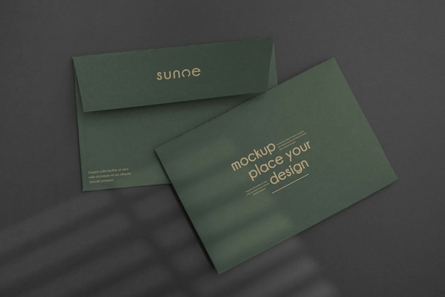 mock-up for dark paper envelope