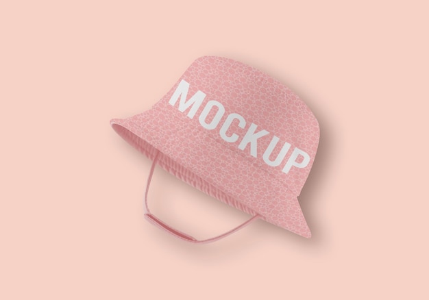 Mock-up design for bucket hat headwear.