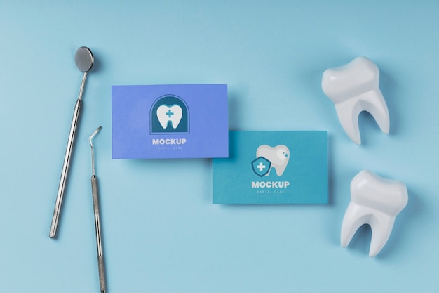 PSD mock-up design of dental business card