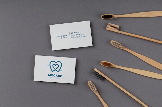 PSD mock-up design of dental business card