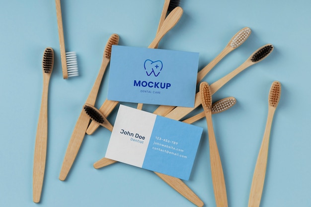 PSD mock-up design of dental business card