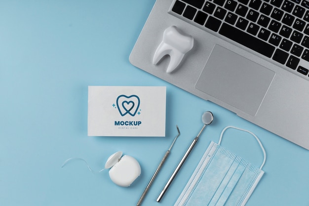 PSD mock-up design of dental business card