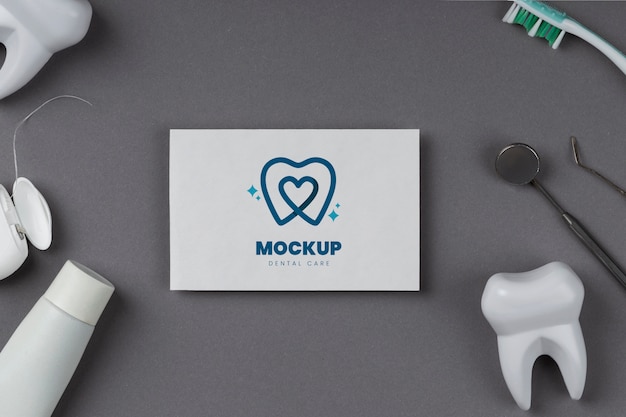 Mock-up design of dental business card